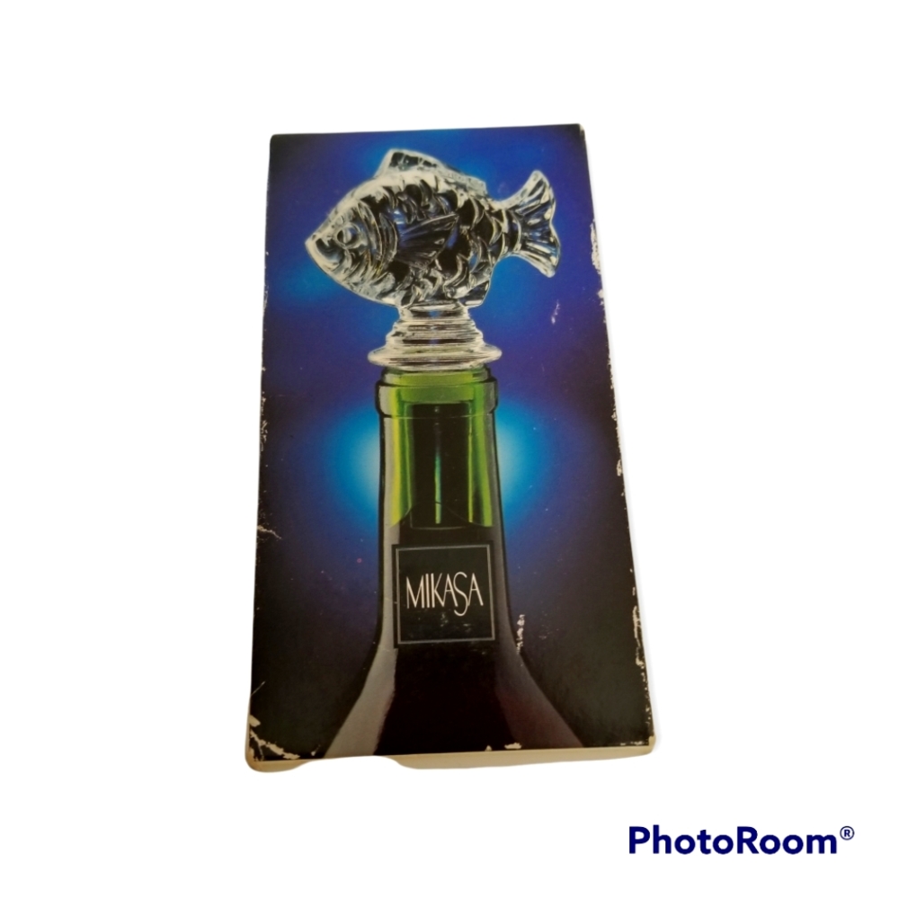 Mikasa Nature's Catch Fish Lead Crystal Wine Bottle Stopper #T8235/900